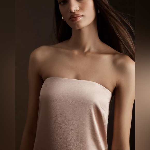 Sachin & Babi Stella Strapless Hammered Back-Slit Satin Gown - Picture 4 of 10